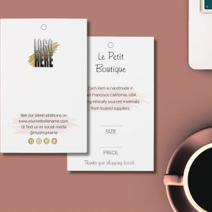 Etiqueta de preço de vestuário do logotipo Boutiqu