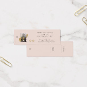 Etiqueta de preço de vestuário do logotipo simples