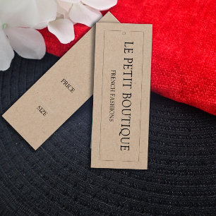 Etiqueta de preço do Kraft com traje simples