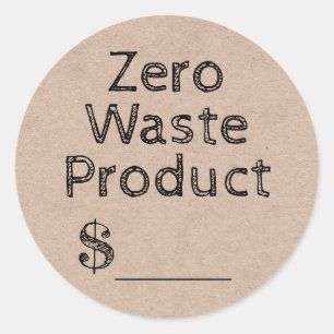 Etiqueta de preço do produto de zero desperdício
