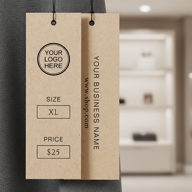 Etiqueta de Preço Kraft Premium para Moda Artesana (Criador carregado)