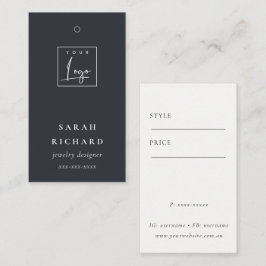 Etiqueta de Preço Logotipo Preto e Branco Minimali
