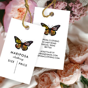 Etiqueta de preço personalizada Borboleta Monarca