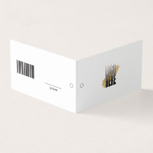 Etiqueta de preço UPC de logotipo editável simples