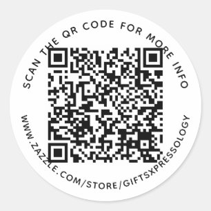 Etiqueta de presente adesiva com código QR persona