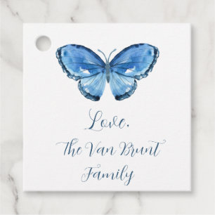 Etiqueta de Presente Blues Butterfly
