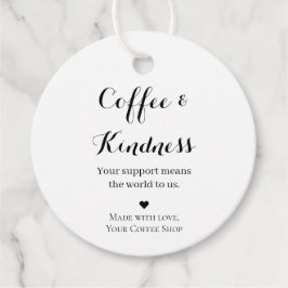 Etiqueta de Presente Café & Gentileza Round Café