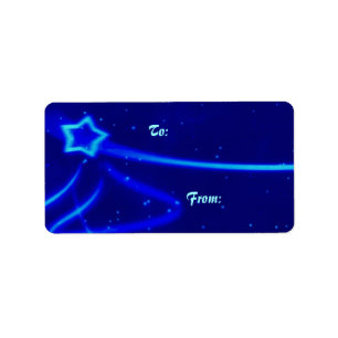 Etiqueta de Presente Claro Azul