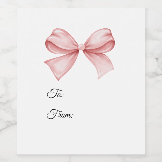 Etiqueta de Presente com Laço (Rótulo Único)