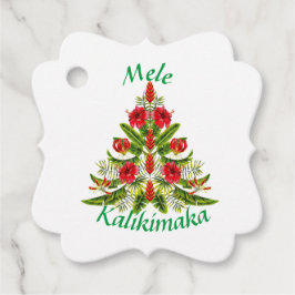 Etiqueta de Presente da Árvore de Natal Floral Hav