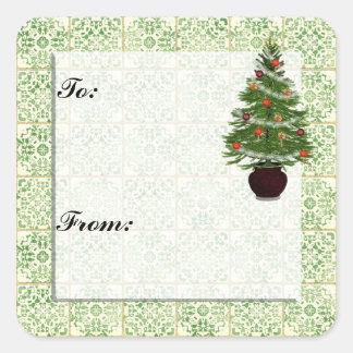 Etiqueta de Presente da Árvore Natal