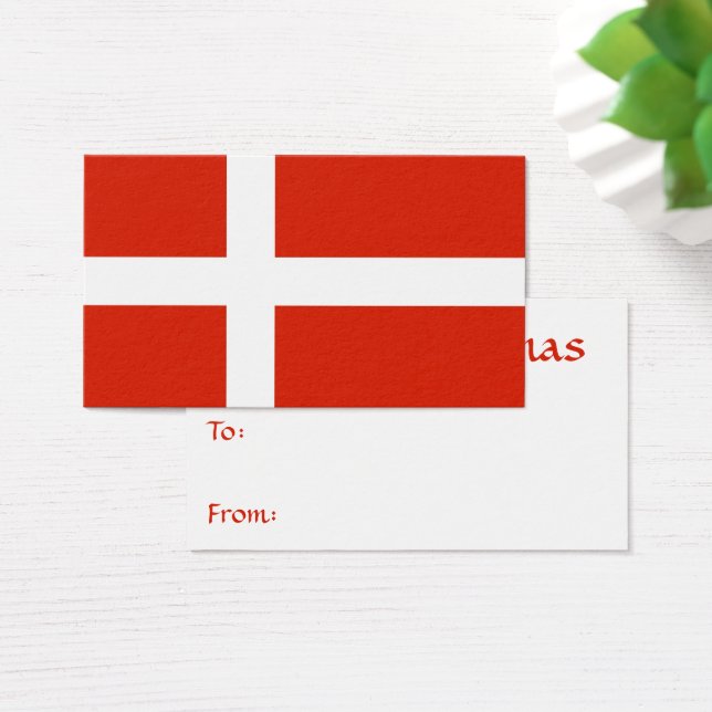 Etiqueta de Presente da Bandeira Dinamarquesa (Mesa)