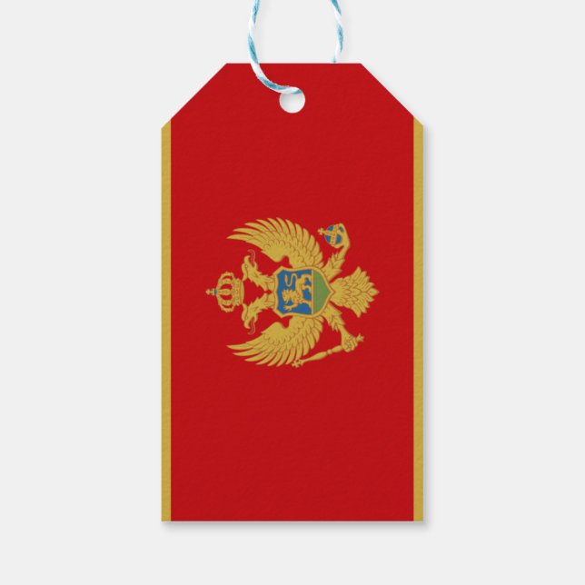 Etiqueta de Presente da Bandeira do Montenegro (Verso)