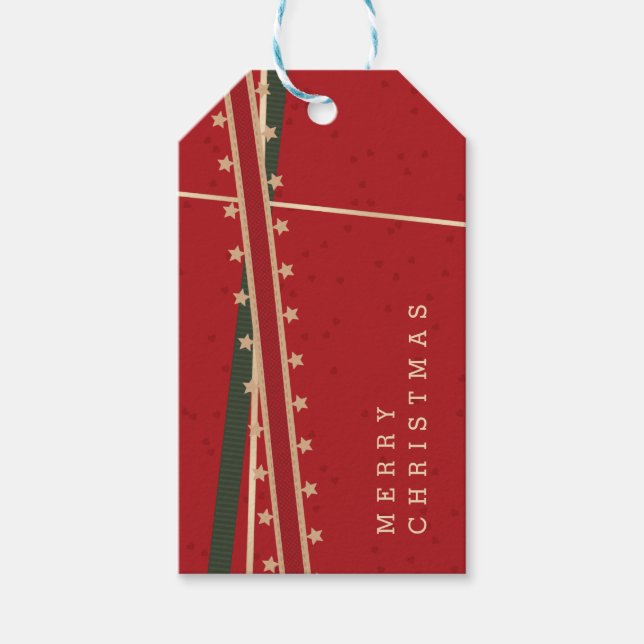 Etiqueta de Presente da Faixa Vermelha (Frente)