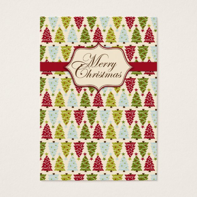 Etiqueta de Presente da Floresta de Natal 2 (Frente)