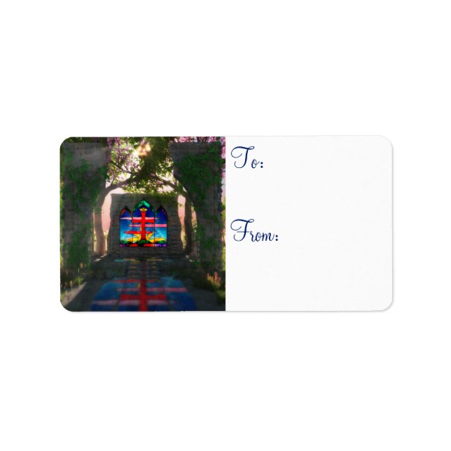 Etiqueta de Presente da Páscoa de Luz Eterna (Frente)