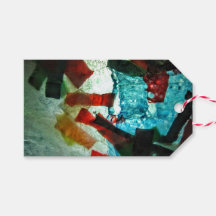 Etiqueta de presente de abstrato azul, abstrato de