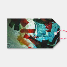 Etiqueta de presente de abstrato azul, abstrato de