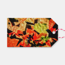 Etiqueta de presente de abstrato laranja, presente