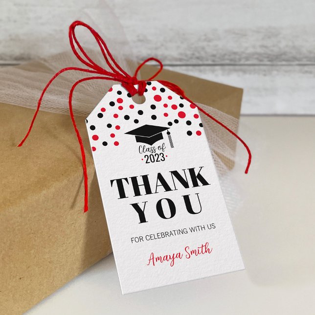 Etiqueta de presente de agradecimento de formatura (Criador carregado)