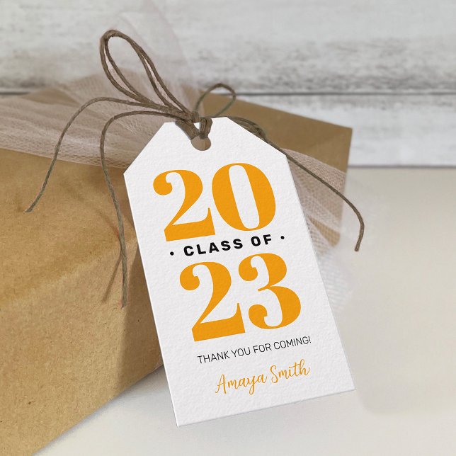 Etiqueta de presente de agradecimento de formatura (Criador carregado)