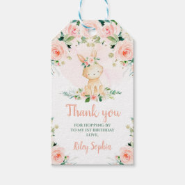 Etiqueta de presente de aniversário de Bunny