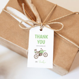 Etiqueta de presente de aniversário de moto de ter