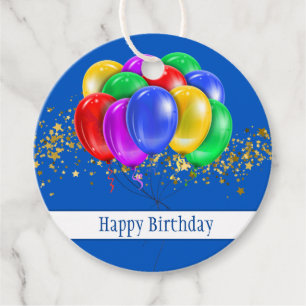 Etiqueta de Presente de Aniversário Feliz