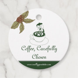 Etiqueta de Presente de Barista de Café Cuidadosam