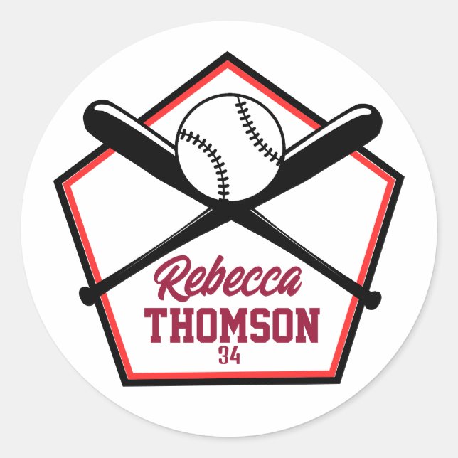 Etiqueta de Presente de Baseball para Presentes In (Frente)