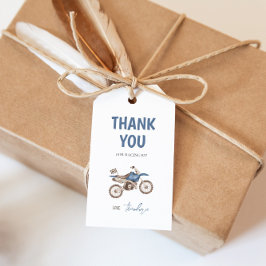 Etiqueta de Presente de Bike Azul Escuro