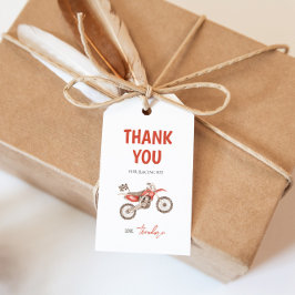 Etiqueta de Presente de Bike Red Dirt