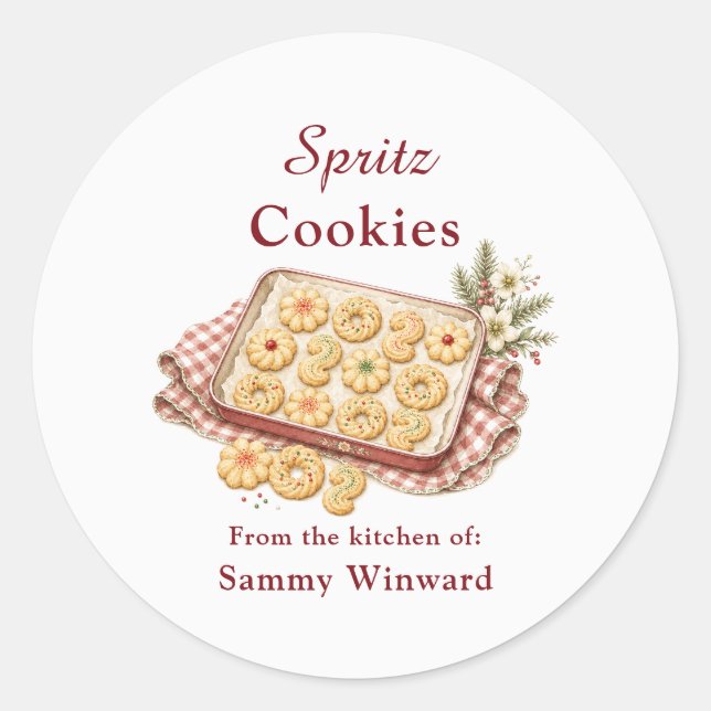 Etiqueta de Presente de Biscoito Spritz (Frente)