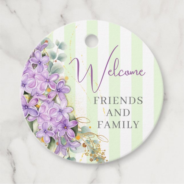 Etiqueta de Presente de Boas-Vindas para Casamento (Frente)