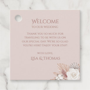Etiqueta de Presente de Boas-Vindas para Casamento