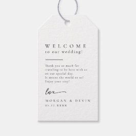 Etiqueta de Presente de Boas-Vindas para Casamento