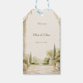 Etiqueta de Presente de Boas-vindas para Casamento