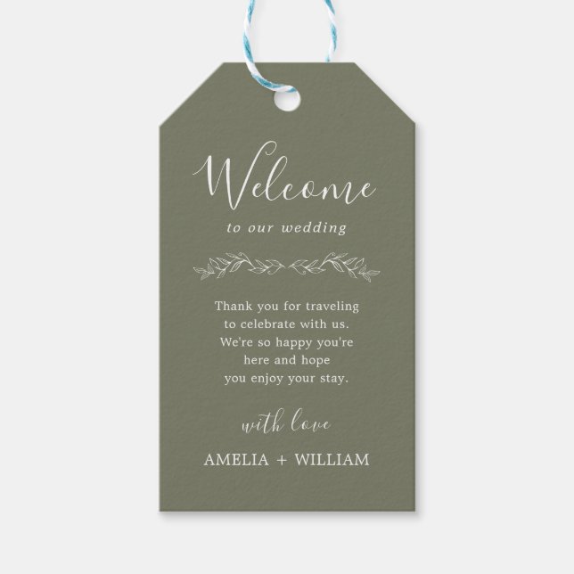 Etiqueta de Presente de Boas-Vindas para Casamento (Frente)