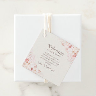 Etiqueta de Presente de Boas-Vindas para Casamento