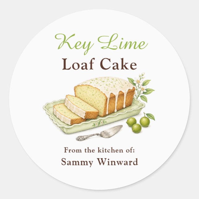 Etiqueta de Presente de Bolo de Lima Key (Frente)