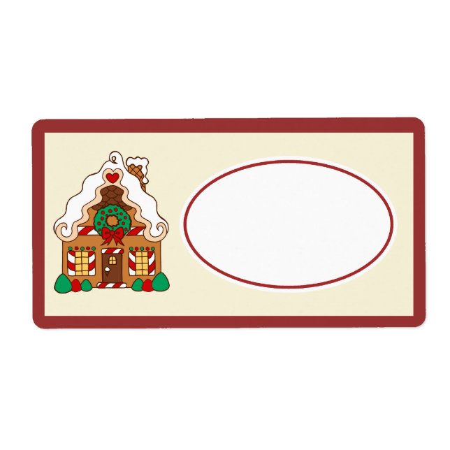 Etiqueta de Presente de Casa de Pão de Mel (Frente)