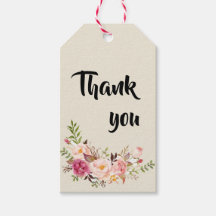 Etiqueta de Presente de Casamento de Jardim Selvag