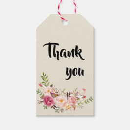 Etiqueta de Presente de Casamento de Jardim Selvag