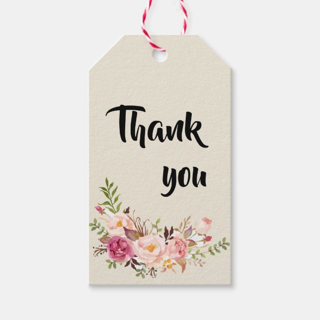 Etiqueta de Presente de Casamento de Jardim Selvag (Frente)