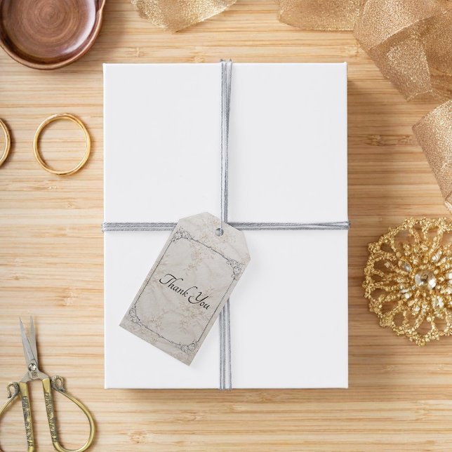 Etiqueta de Presente de Casamento de Local Bordado (Criador carregado)