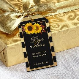 Etiqueta de Presente de Casamento Dourado de Giras