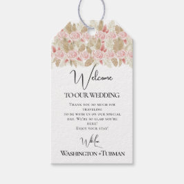 Etiqueta de Presente de Casamento Floral Chic Bohe