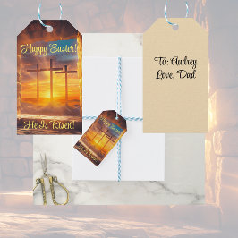 Etiqueta de Presente de Celebração de Ressurreição