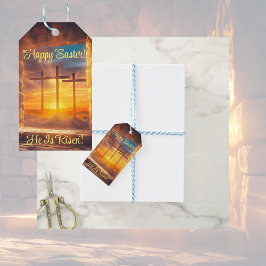 Etiqueta de Presente de Celebração de Ressurreição