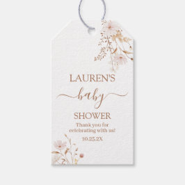 Etiqueta de Presente de Chá de Bebê Menina Floral 